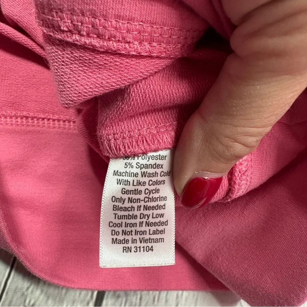 zelos Women's Pink Hoodie high neck  drawstring sz XL